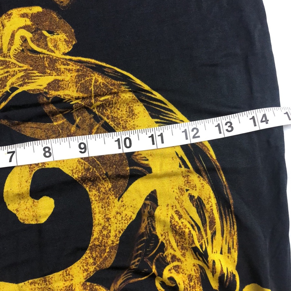 Versace jeans couture Barocco print Black and Gold Long Sleeve Dress Size 4 - Picture 16 of 16